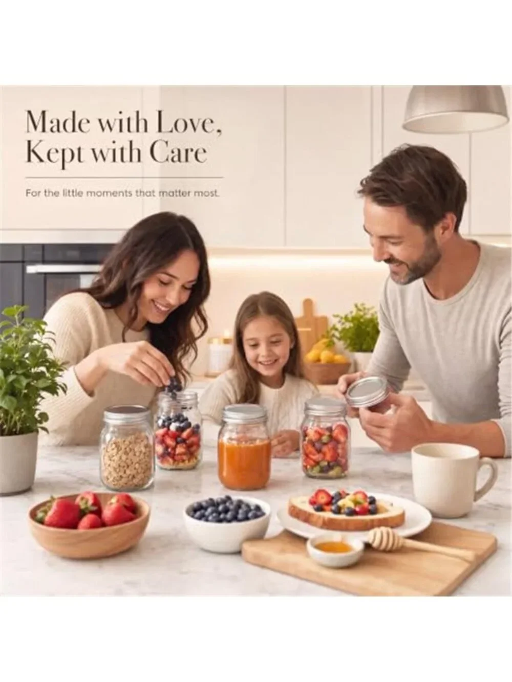 Glass Regular Mouth Mason Jars, 16 oz Clear Glass Jars with Silver Metal Lids
